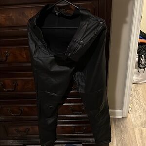 Black Faux Leather Pants